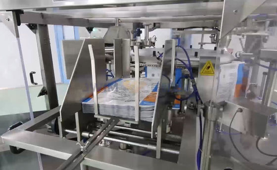 100g-1kg塩のための回転式袋のパッキング機械は獣医肥料の化学薬品を粉にする