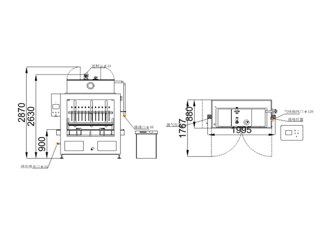 CDP-12E マイクロコンピュータ 詰め込み機 縫い目のない化学液体包装のための生産ラインへの簡単な統合